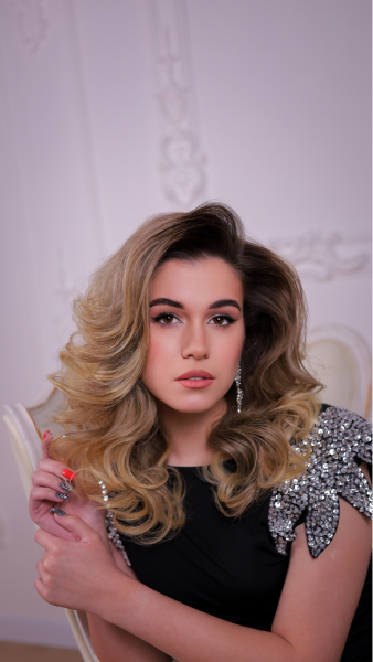 Об'ємні локони на плойку+об'єм на фен